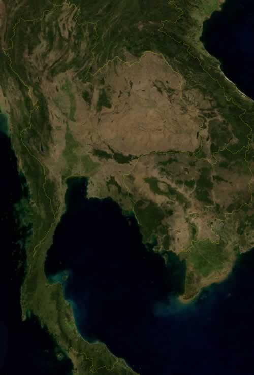 Thailand satellite photo