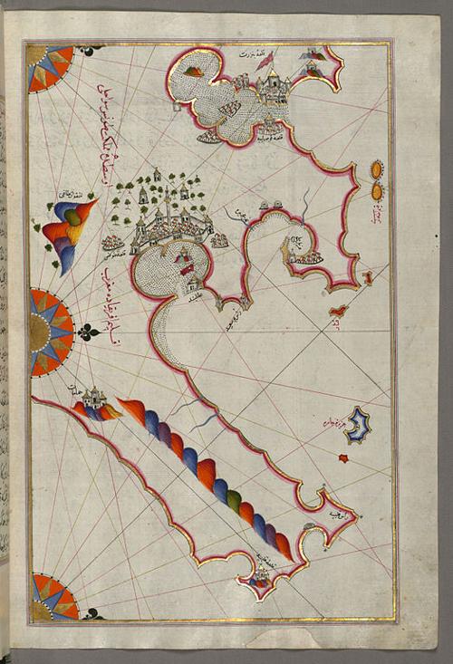 Map of Tunis around 1500