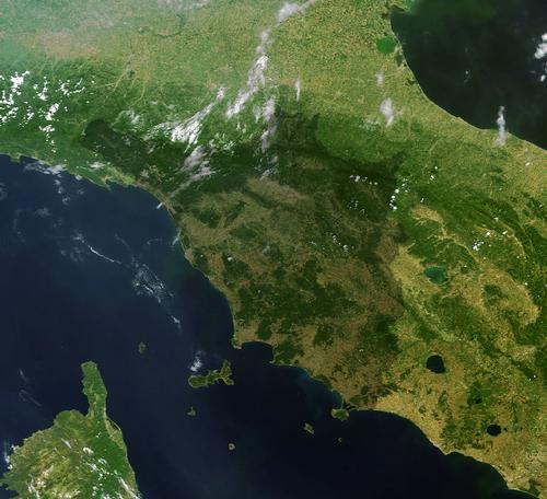 Tuscany Satellite Photo
