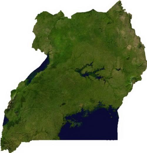 Uganda Satellite Photo