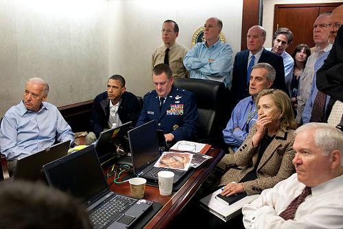 President Barack Obama watches capture Osama Bin Laden