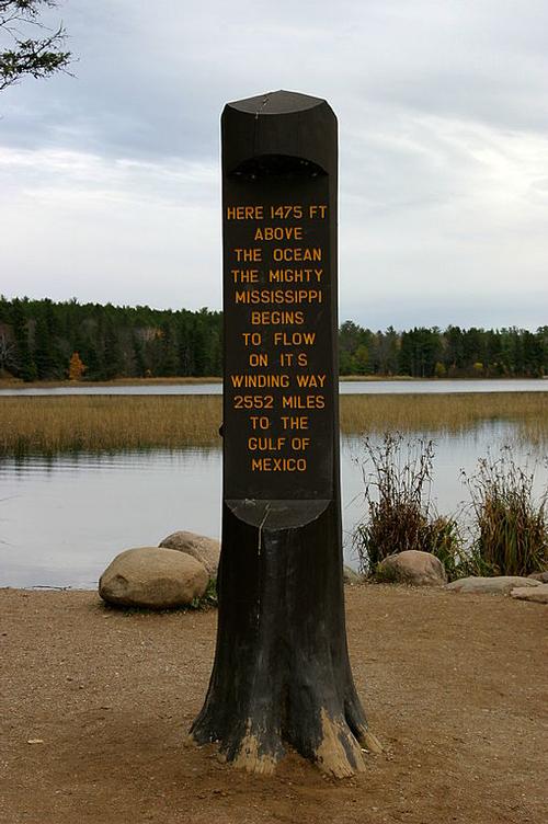 Mississippi starts flowing in Itasca State Park, Minnesota, USA