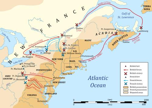 French and Indian war (1754-1763), USA