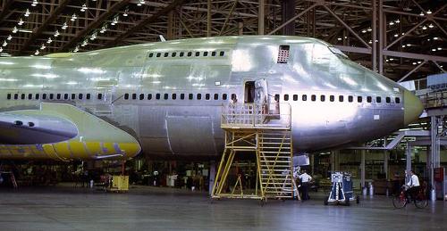 Boeing Everett Factory in Washington USA, where alle the Boeing-wide bodies are fabricated