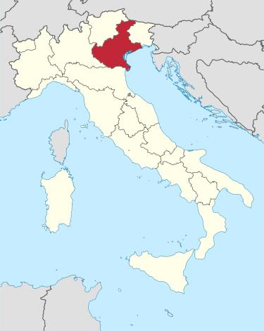 Location Veneto in Italy