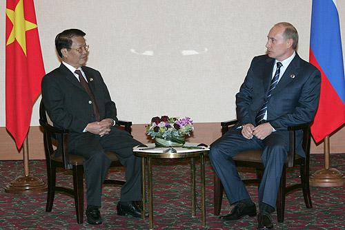 Meeting between Putin and Tran Duc luong, Vietnam 