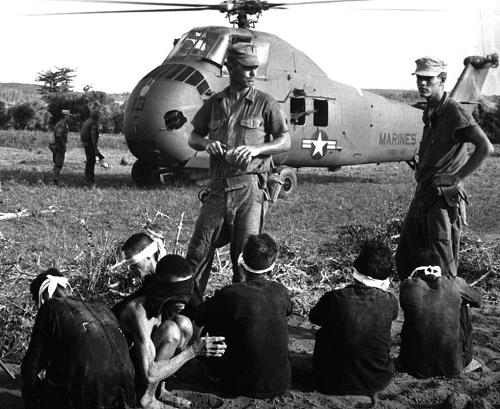 Captured Vietcong fighters , Vietnam 