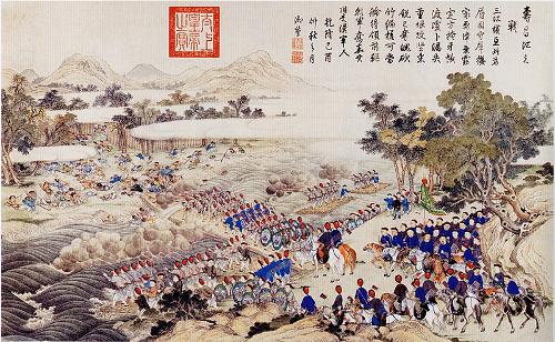 Battle of Tho Xuong River between Tay Son and Qing army in December 1788, Vietnam