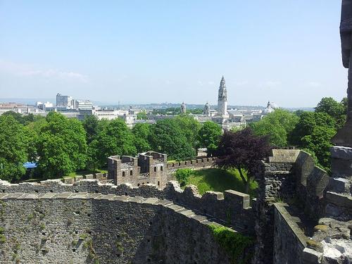 View from Cardiff Castle Wales