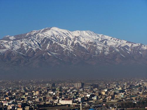 Kabul with Hindu Kush mountains in the background