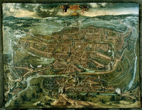 Kaart van Gent uit 1534