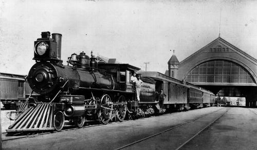 Southern Pacific Railroad station in Los Angeles in 1891 