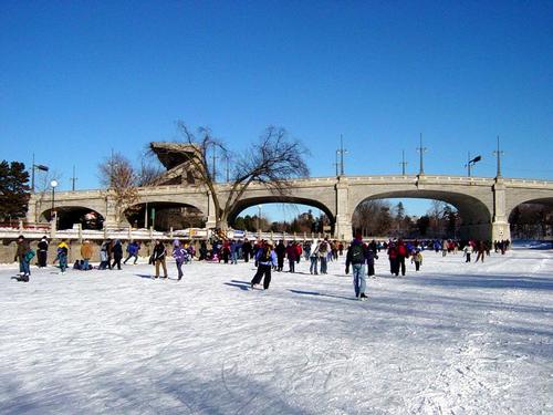 Ottawa Rideau Canal in the winter