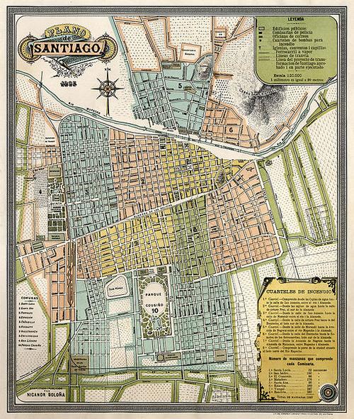 Map of Santiago from 1895