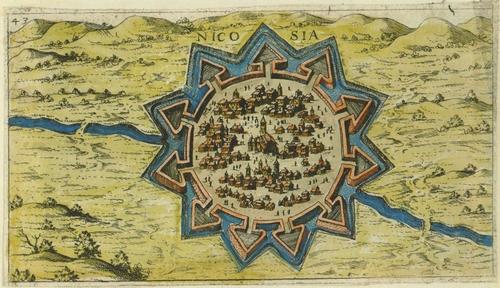 Nicosia map from 1597
