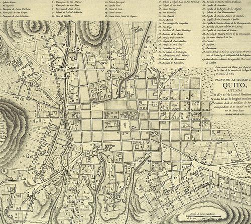 Quito map from 1786