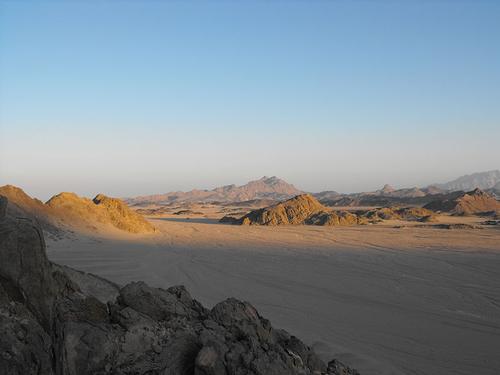 Sunset desert near the Red Sea