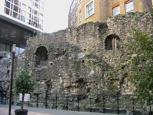 Remains of a Roman wall London 