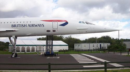 Concorde on display at Manchester Airport 
