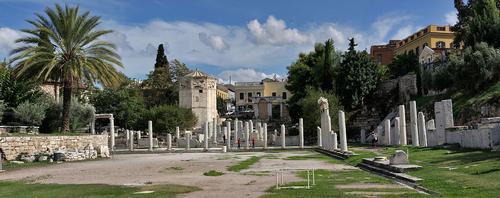 Remains Roman Agora Athens 