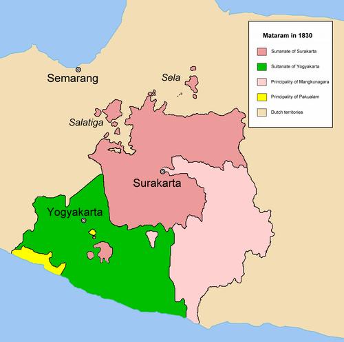 Mataram divided 1830 