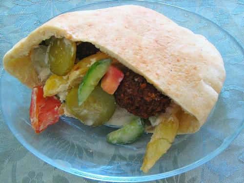Falafel in a Pita sandwich Delicacy in Jerusalem