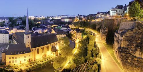 Luxembourg City at night