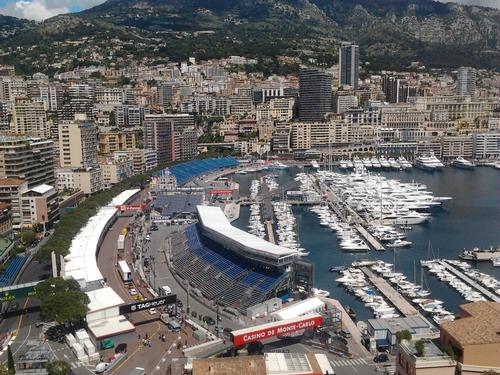 Port of Monaco for a grand prix