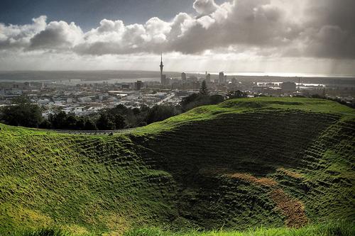 Mount Eden looking out over Auckland