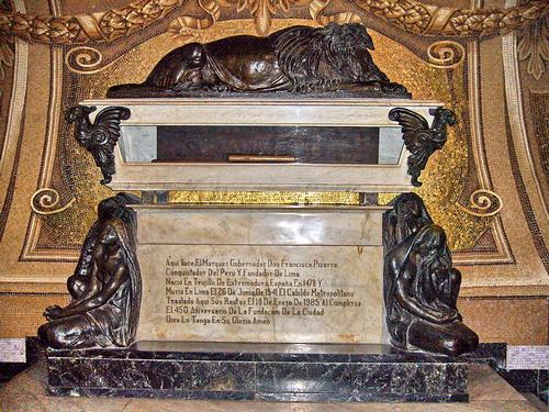 Tomb of Pizarro in the Cathedral of Lima 