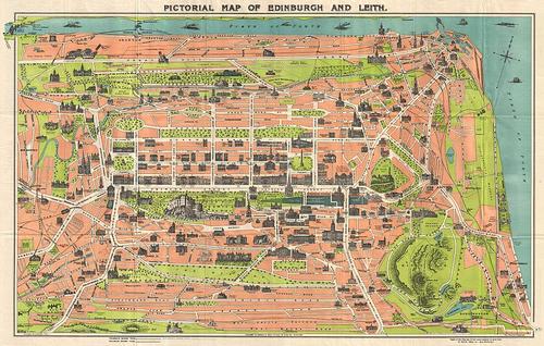 Map of Edinburgh and Leith in the 1930s 