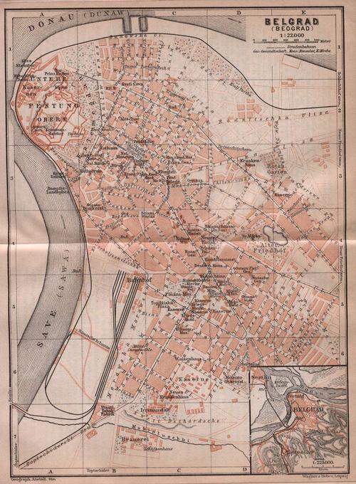 Belgrade Map from 1905