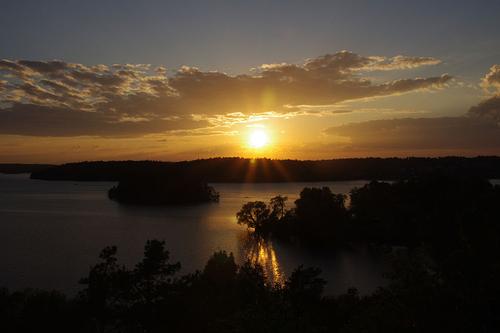 Sunset on Lake Märlären near Stockholm
