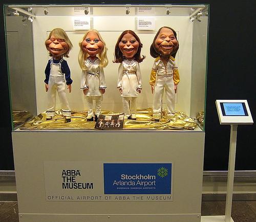 Advertisement for the ABBA museum at Stockholm Airport