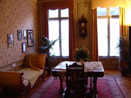 Living room in the Einsteinhaus, Bern Switserland