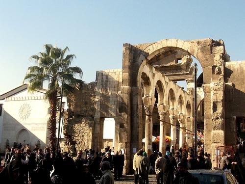 Roman Jupiter temple remains in Damascus