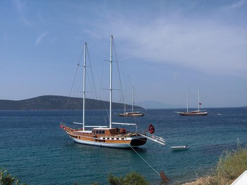 Gulets off the coast of Bodrum 