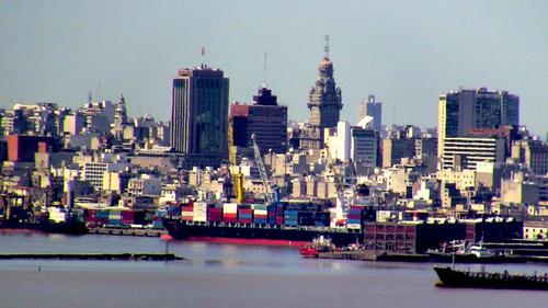 Montevideo seen from the Harbor