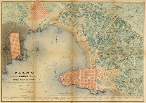 Map Of Montevideo from 1867