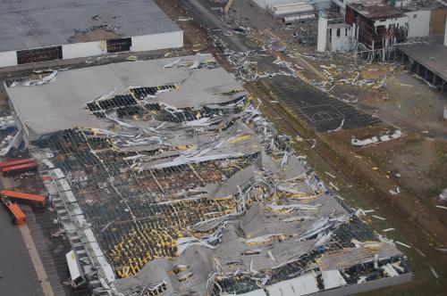 Damage by Tornado in Memphis 